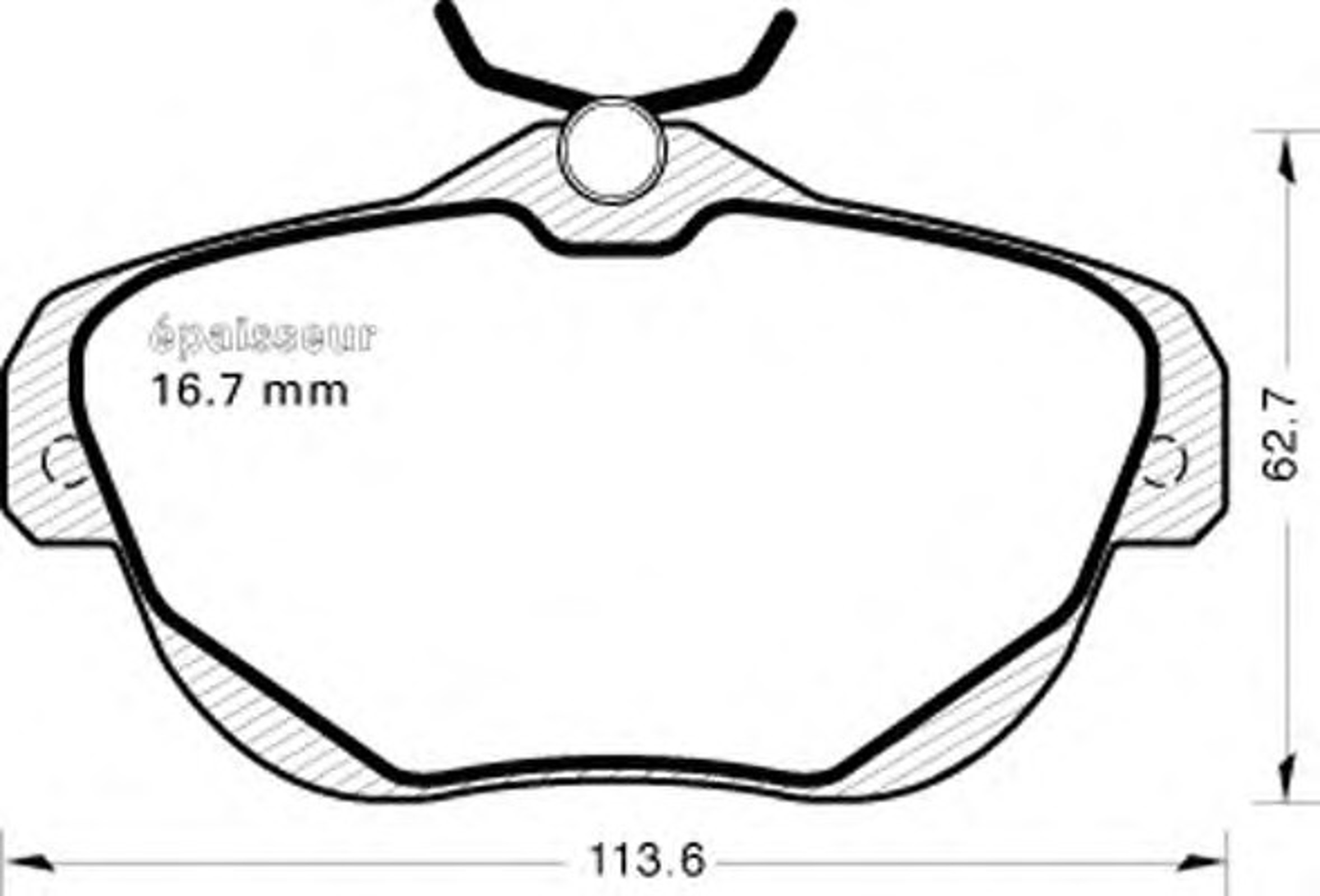 Колодки тормозные дисковые MGA 832
