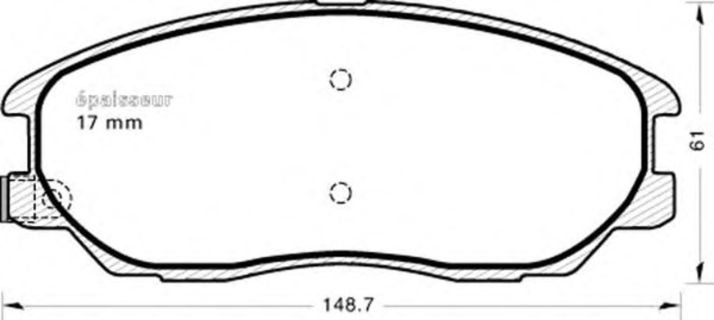 Колодки тормозные дисковые MGA 870