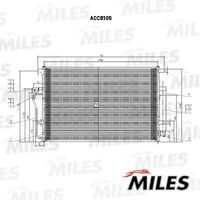 Miles accb105 конденсер mb sprinter 06-/vw crafter m/t 06- MILES ACCB105