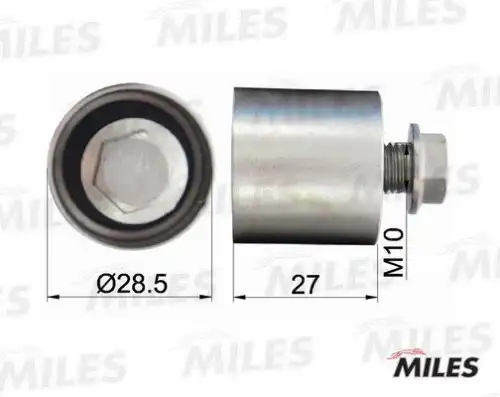 Ag02034 ролик ремня грм audi a3/a4/a6/vw golf 4/passat 1.8/1.8t MILES AG02034