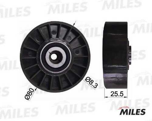 Ролик натяжителя поликлинового ремня MILES AG03083