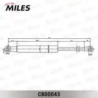 Cb00043 упор газовый miles cb00043 bmw 5-series 03- / амортизатор капота MILES CB00043