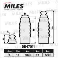 СЕРВИСНЫЙ КОМПЛЕКТ (ПЫЛЬНИК И ОТБОЙНИК НА 1 АМОРТИЗАТОР) DB47011 MILES DB47011