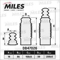 Пыльник амортизатора MILES DB47026