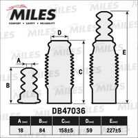 Пыльник амортизатора MILES DB47036