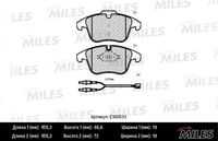 E100533 колодки тормозные citroen c5 1.6-2.0 08- передние semimetallic MILES E100533