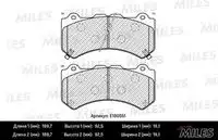 E100551 колодки тормозные jeep grand cherokee 10- передние semimetallic MILES E100551