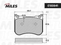 E100641 колодки тормозные mercedes w222/с217 13- передние semimetallic MILES E100641