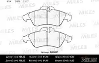 Колодки тормозные (смесь low-metallic) mercedes sprinter (901-904) 9506/volkswagen lt 28-46 передни MILES E400067