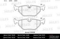 Колодки тормозные bmw e32/e34/e36/z3 03 задние MILES E410099