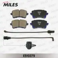 E510379 колодки тормозные audi a6 11-/a7 10- задние с датч. ceramic MILES E510379