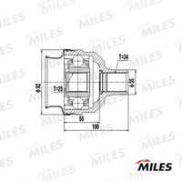 Шрус opel vectra/saab 900 2.0/2.3 89-98 внутр MILES GA10024