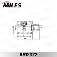 Ga12022 шрус chevrolet cruze/opel astra j 09- внутр.прав. MILES GA12022
