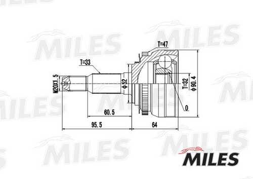 Шрус наружный MILES GA20083