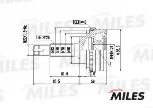 Автокомпонент ga20482 (miles) MILES GA20482