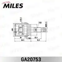 Ga20753 ga20753 miles шрус наружний +abs MILES GA20753