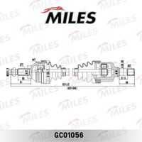 Привод в сборе ford mondeo i-ii 1.6-2.5 93-00 лев MILES GC01056