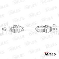 Gc01081 привод в сборе opel astra g/h/zafira a 1.4-1.7d 98-09 лев. (10702070/311219/0279815/1 ) MILES GC01081