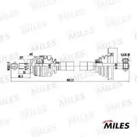 Gc01123 привод в сборе renault megane/scenic 1.9d 01-03 лев. (gkn 303623) gc01123 MILES GC01123