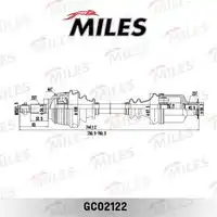 Gc02122 привод в сборе renault megane i/scenic 1.6-2.0 99-03 прав. +abs (10702070/020720/0143550/1 ) MILES GC02122