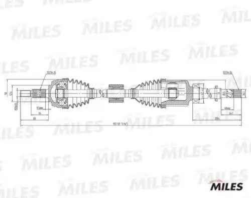 Gc02162 gc02162 привод в сборе renault duster 4x2 передний правый MILES GC02162