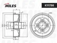 K111786 барабан тормозной задн в сборе со ступицей renault logan sandero i/logan sandero ii k111786