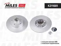 Диск тормозной renault megane iii/fluence задний сб c подш. с покрытием MILES K211681