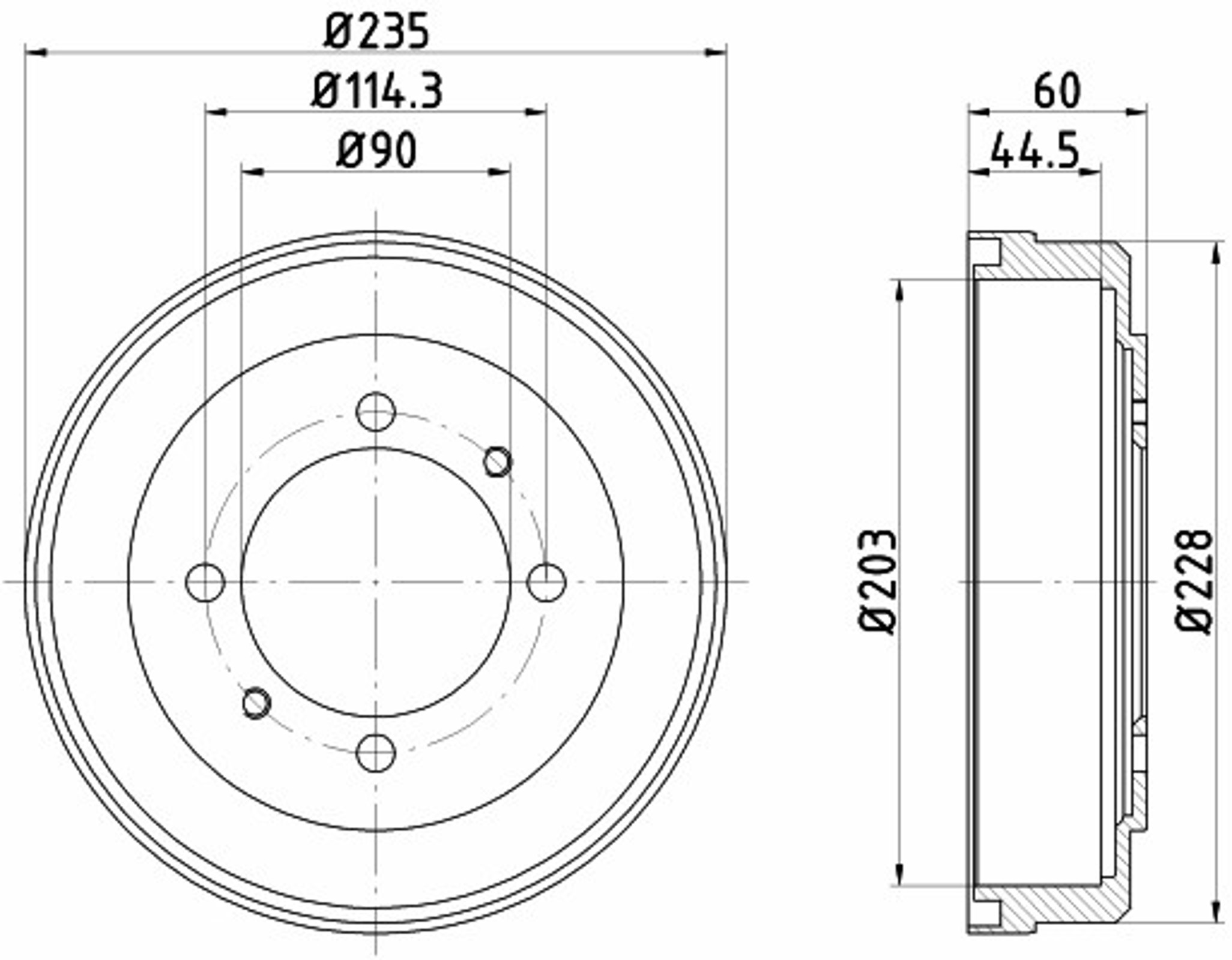 Тормозной барабан MINTEX MBD315