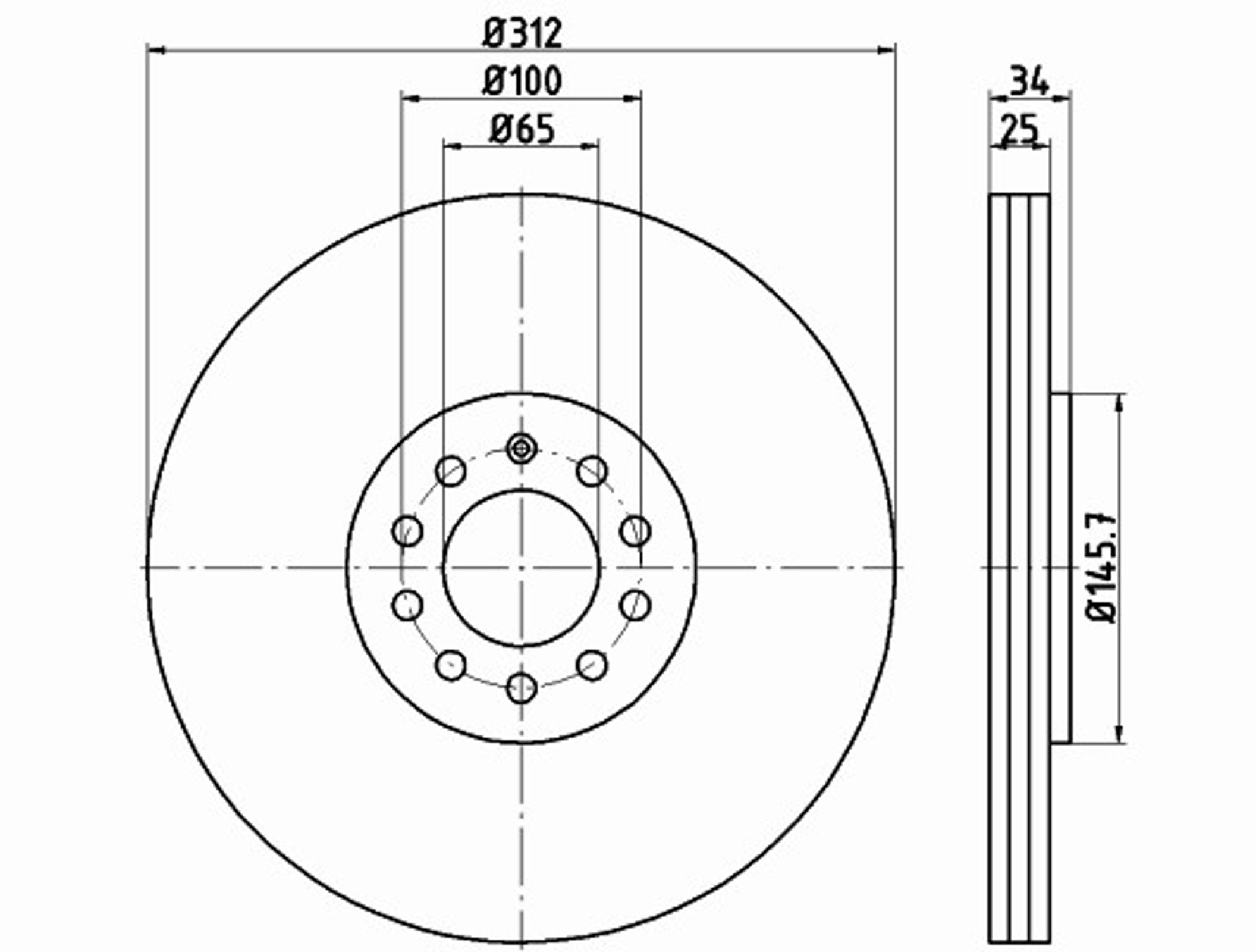 Диск тормозной MINTEX MDC1381