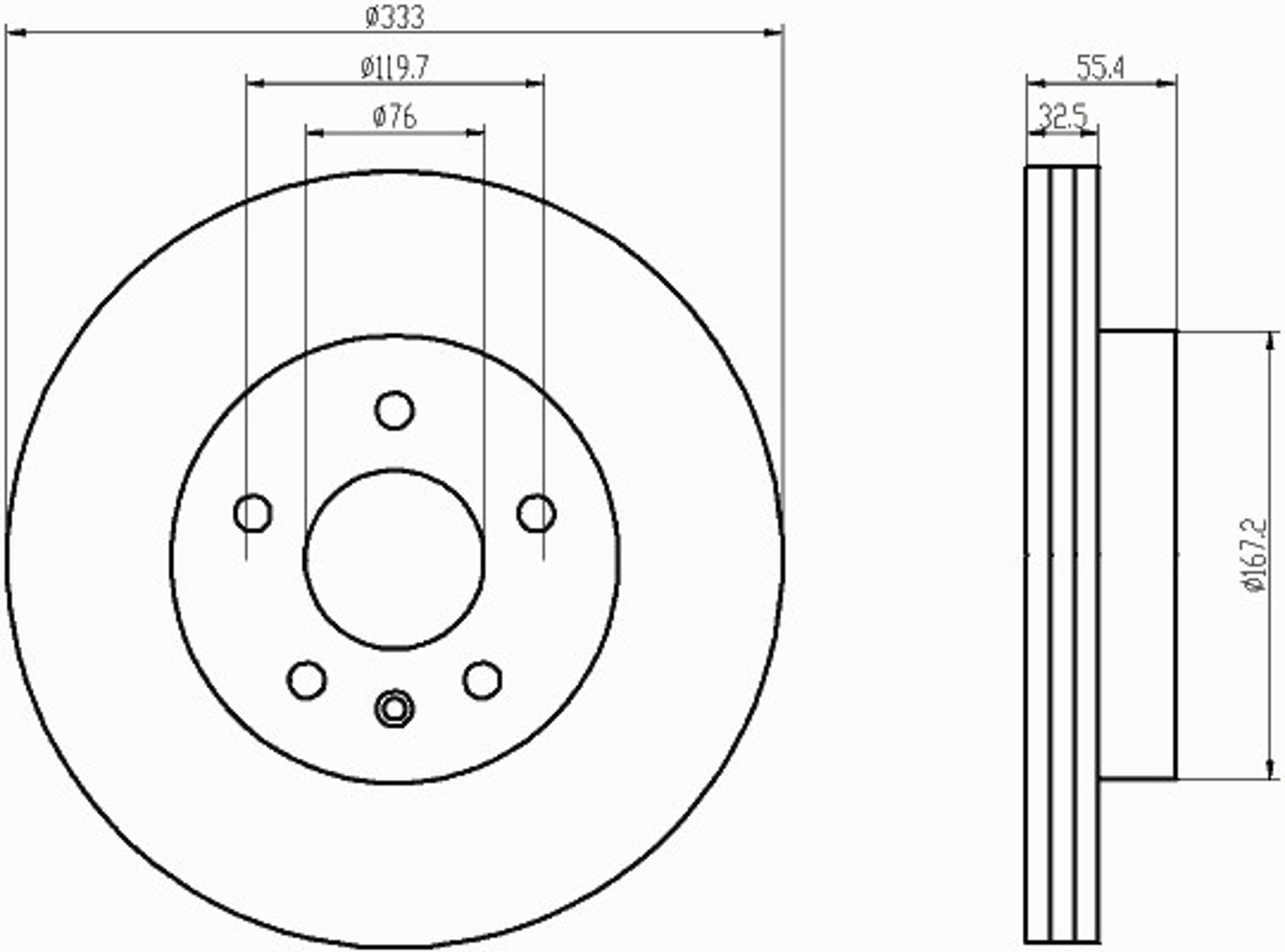 MDC1705 MINTEX Диск тормозной