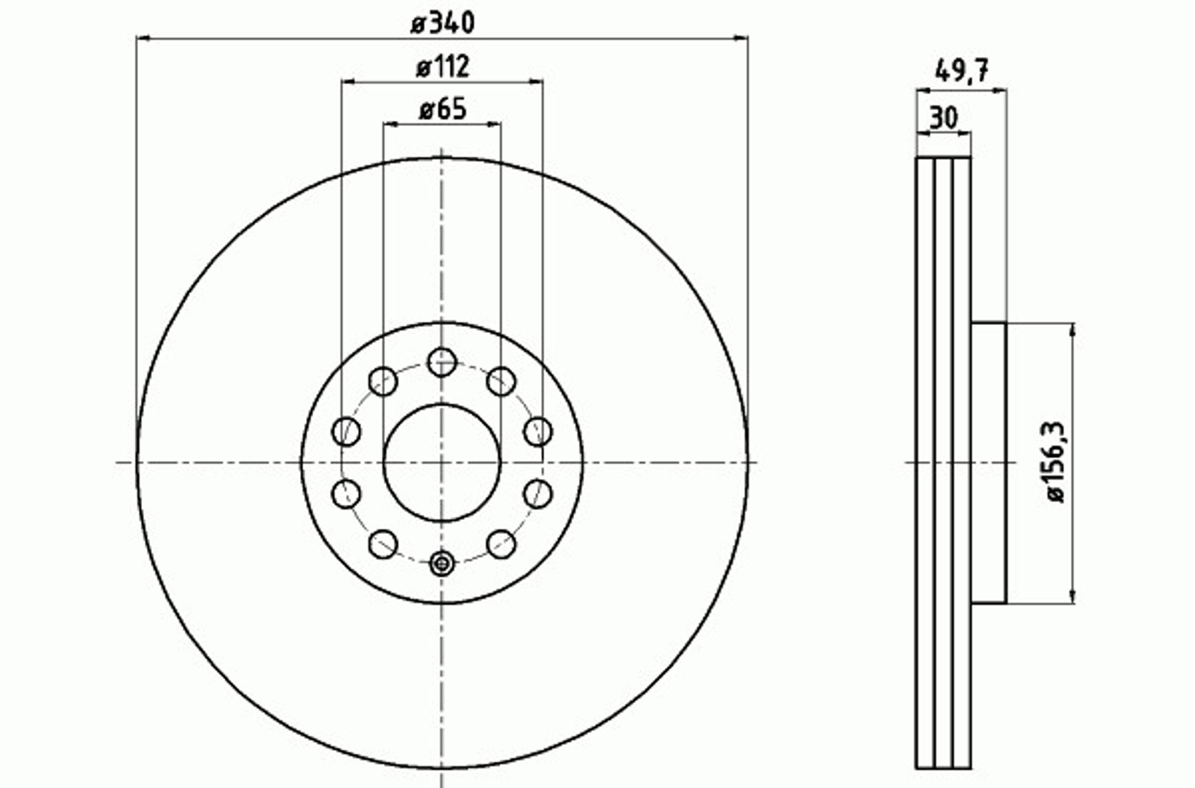 Диск тормозной MINTEX MDC2253