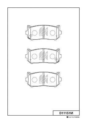 D11151M MK KASHIYAMA Задние дисковые колодки