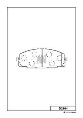 Тормозные колодки дисковые MK KASHIYAMA D2104