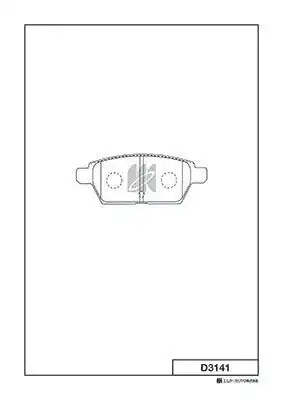 D3141 MK KASHIYAMA D3141-01_[GPYB2648Z] !колодки дисковые з.\ Mazda 6 2.0/2.3 02>/2.0MRZ/2.5MRZ 07>