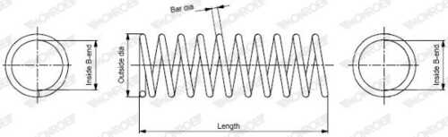 Пружина подвески MONROE SP0256
