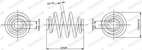 Sp4070 пружина подвески MONROE SP4070