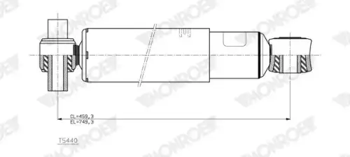 T5440 амортизатор подвески o/o MONROE T5440