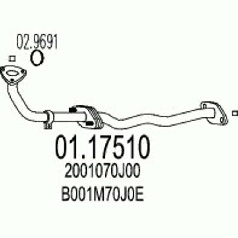 Труба выхлопного газа MTS 01.17510
