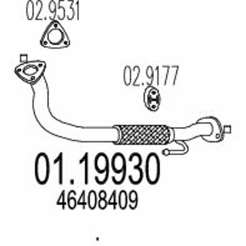 Труба выхлопного газа MTS 01.19930