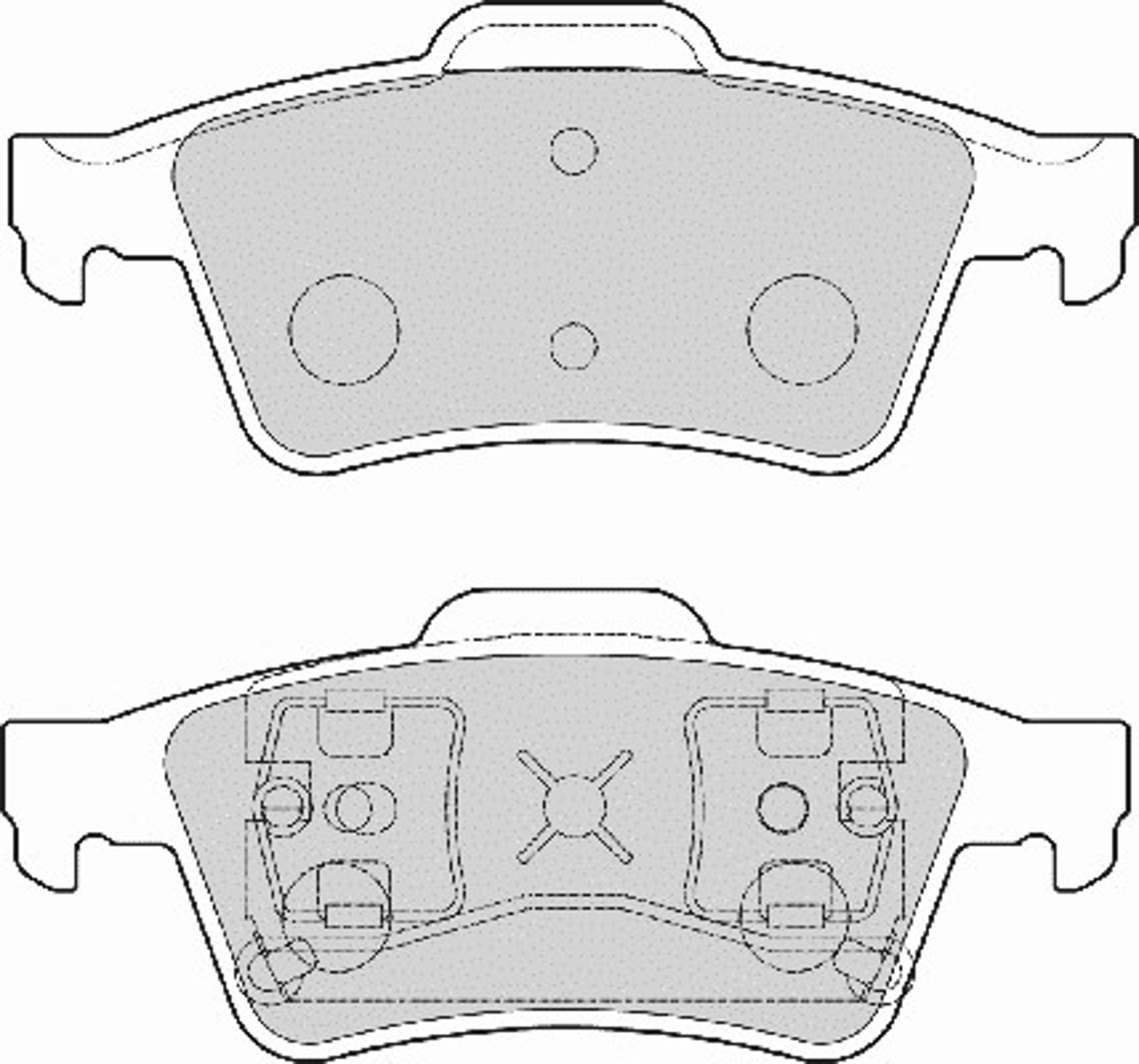 Комплект тормозных колодок дисковый тормоз NECTO FD7026A