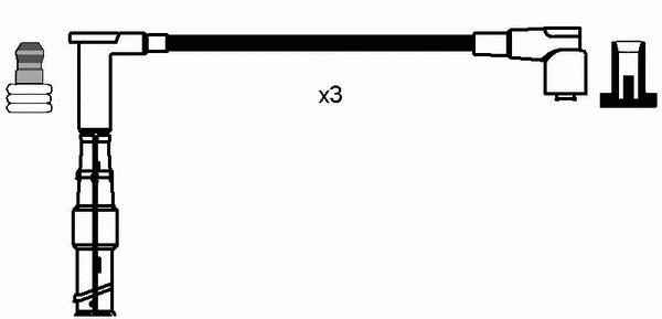 0736 NGK Комплект проводов зажигания