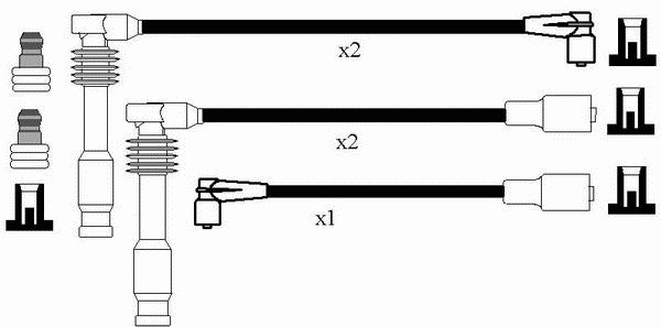 0812 NGK Комплект проводов зажигания