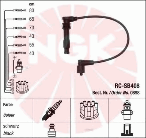 Провода зажигания NGK 0898