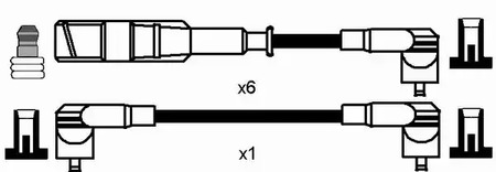 Фото 1 0954 NGK Комплект проводов зажигания