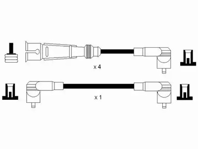 Фото 1 0964 NGK Комплект проводов зажигания