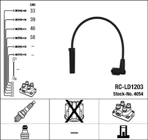 4054 NGK Комплект проводов зажигания