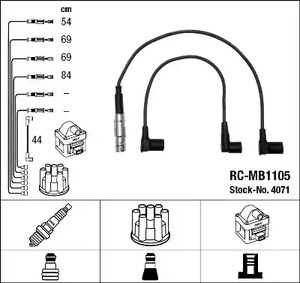 4071 NGK Комплект проводов зажигания