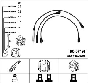 Комплект проводов зажигания NGK 0796