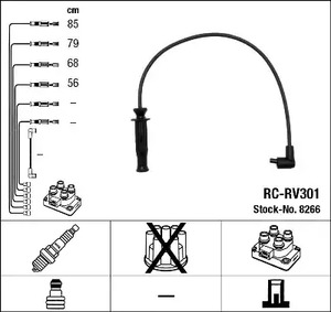 8266 NGK Комплект проводов зажигания
