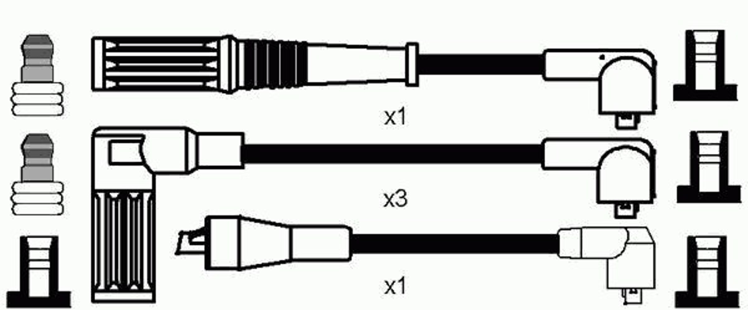 Комплект проводов зажигания NGK 3666